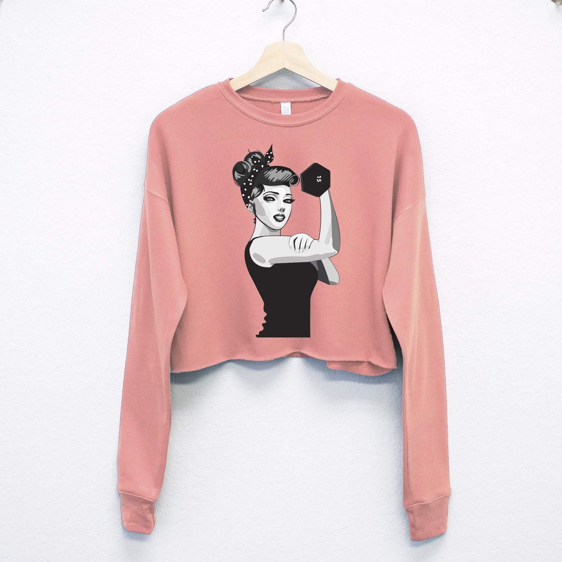 Orange Apollo Women's Clothing ROSIE the RIVETER CROPPED Sweater