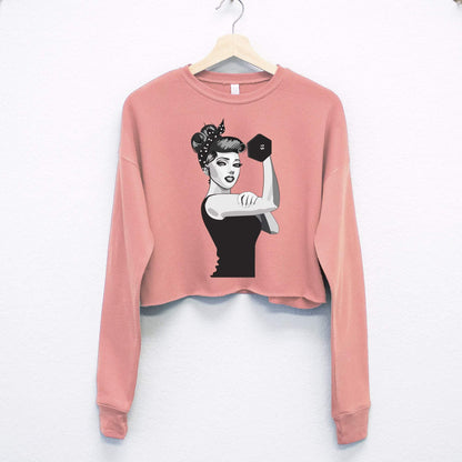 Orange Apollo Women's Clothing ROSIE the RIVETER CROPPED Sweater