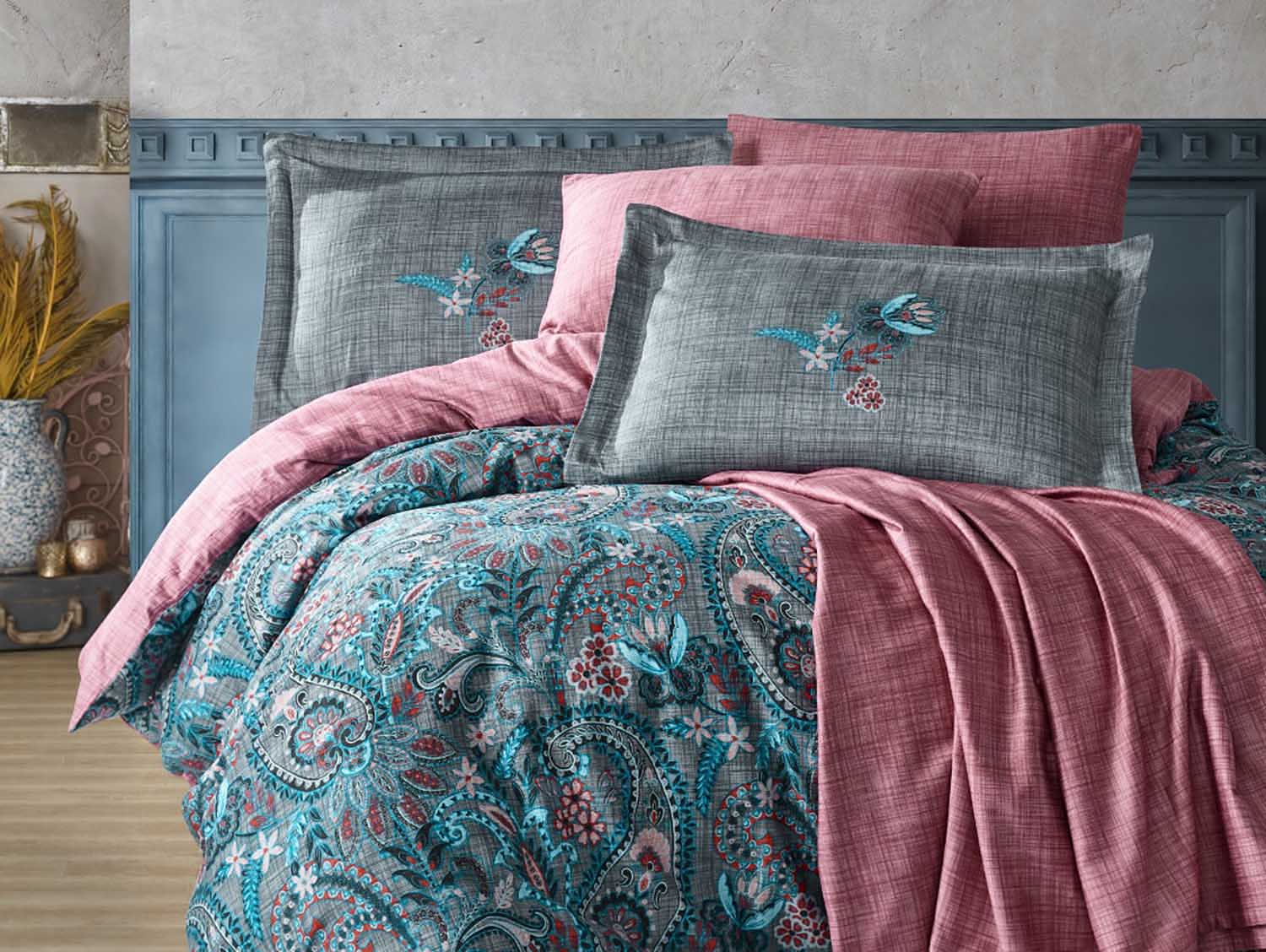 Amethyst Tartarus Home & Garden 200x220 Satin cotton bedding ESTELA GREY/Hobby