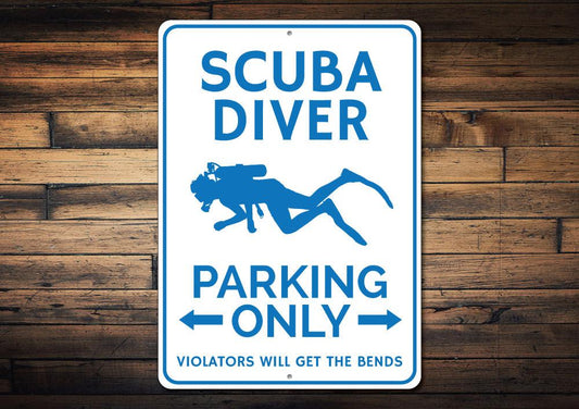Orchid Eurybia Home Decor Scuba Diver Parking Sign