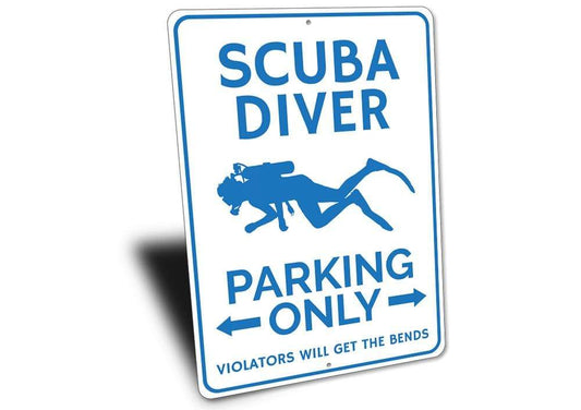 Orchid Eurybia Home Decor Scuba Diver Parking Sign