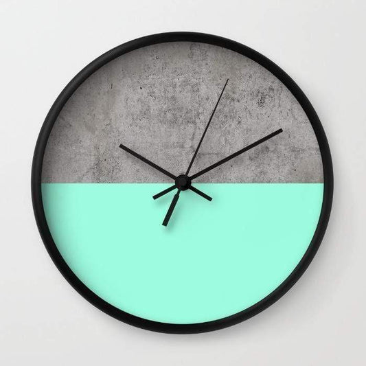 Scorpius Clocks Sea on Concrete Wall clock