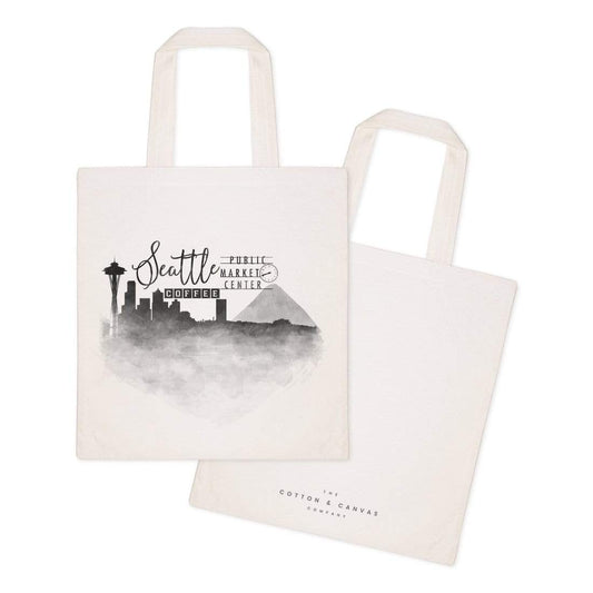 Turquoise Andromeda Totes & Beach Bags Seattle Cityscape Tote Bag