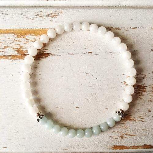 Purple Lily Jewelry & Watches Self-Worth & Good Luck - Amazonite and White
