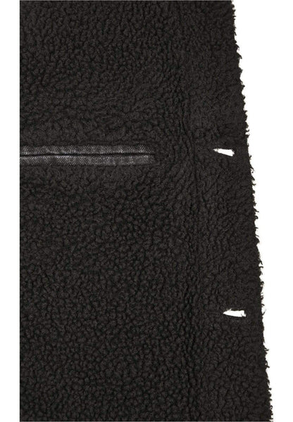 Callisto Men's Clothing Sherpa Lined Jeans Jacket - Black Wash