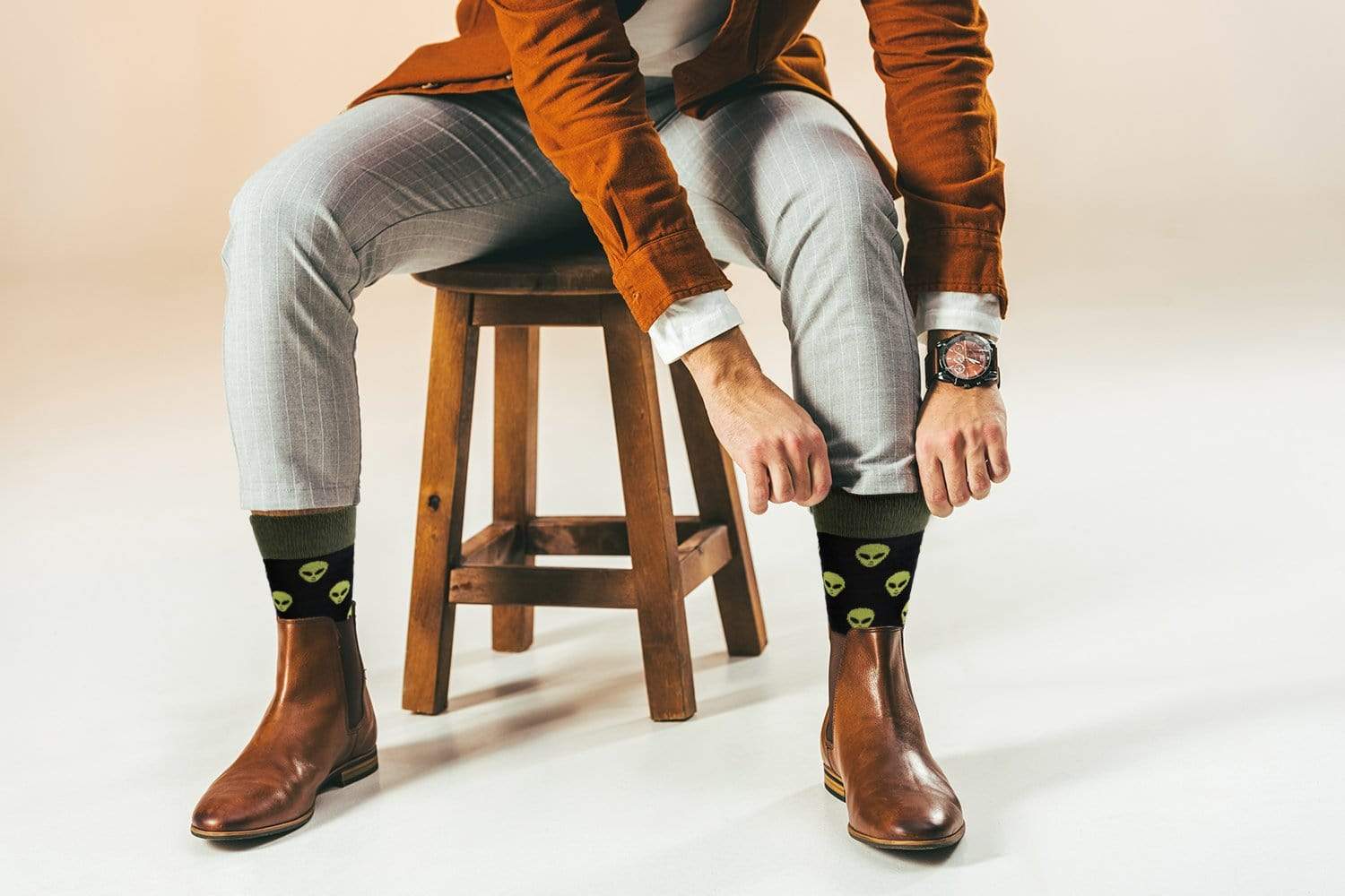 Fuchsia Thrace Socks Sick Socks – Alien – Off the Wall Casual Dress Socks