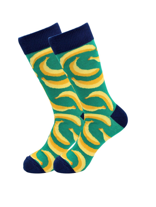 Fuchsia Thrace Socks Sick Socks – Bananas – Favorite Foods Casual Dress Socks