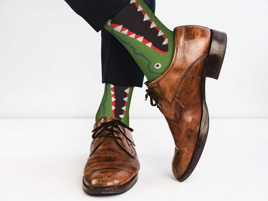 Fuchsia Thrace Socks Sick Socks – Crocodile – Down South Casual Dress Socks