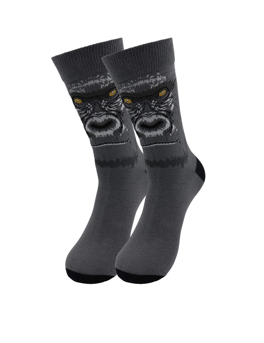 Fuchsia Thrace Socks Sick Socks – Gorilla – Exotic Animals Casual Dress Socks