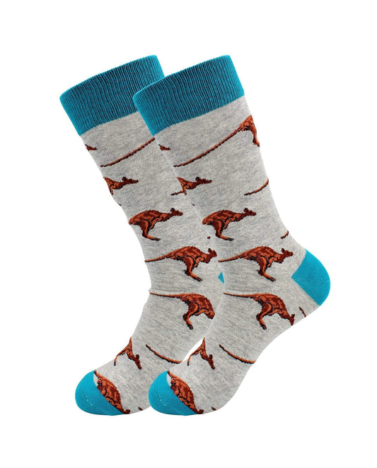 Fuchsia Thrace Socks Sick Socks – Kangaroo – Exotic Animals Casual Dress Socks