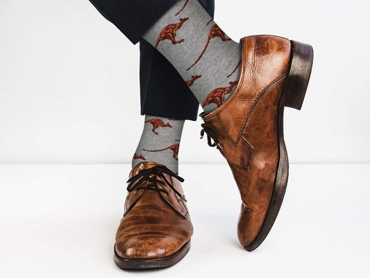 Fuchsia Thrace Socks Sick Socks – Kangaroo – Exotic Animals Casual Dress Socks