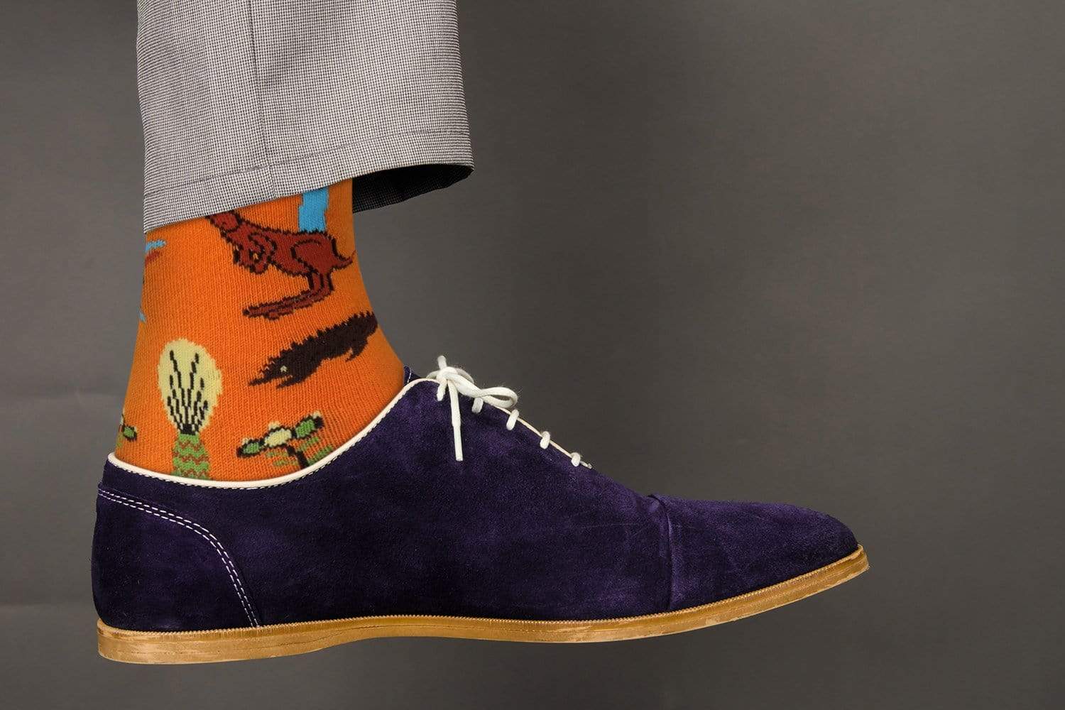 Fuchsia Thrace Socks Sick Socks – Kangaroo ( Orange) – Casual Dress Socks