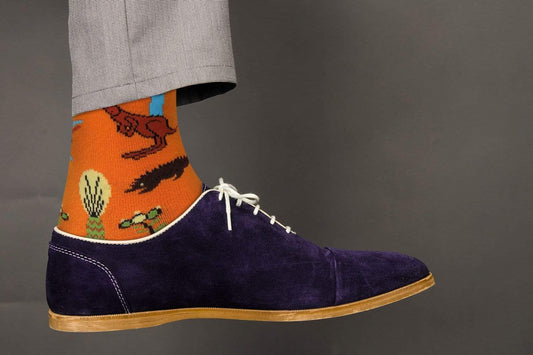 Fuchsia Thrace Socks Sick Socks – Kangaroo ( Orange) – Casual Dress Socks