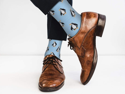 Fuchsia Thrace Socks Sick Socks - Penguin - Exotic Animals Casual Dress Socks