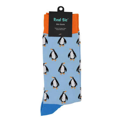 Fuchsia Thrace Socks Sick Socks - Penguin - Exotic Animals Casual Dress Socks