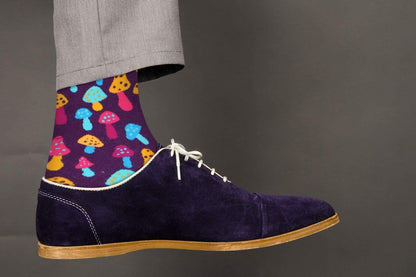 Fuchsia Thrace Socks Sick Socks-Trippy Mushrooms-Trippy Dress Socks