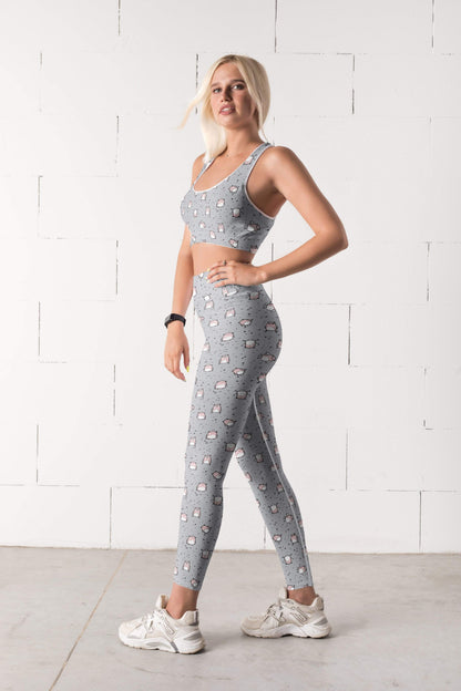 Lavender Millie Novelty Silly Owl Leggings, Capris and Shorts