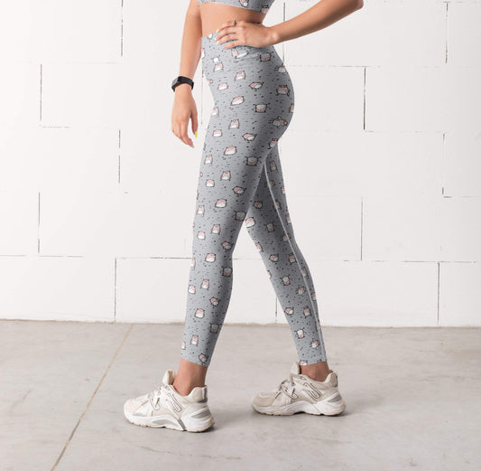Lavender Millie Novelty Silly Owl Leggings, Capris and Shorts
