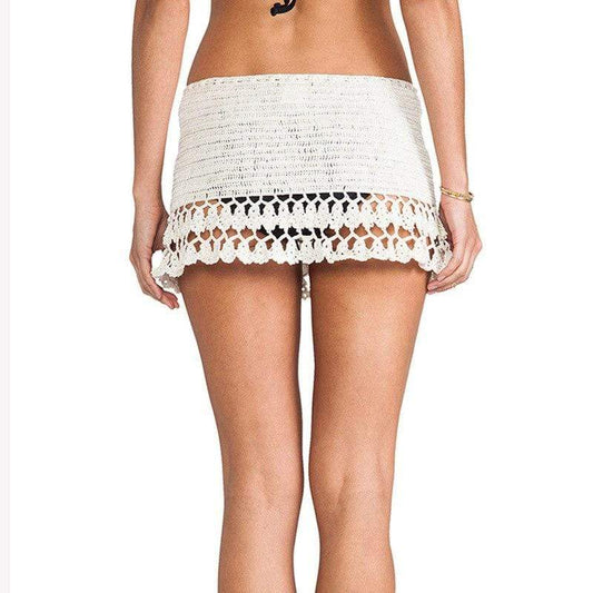 hansleii Simenual Sexy Summer Crochet Swimwear BOHO Mini-Skirts