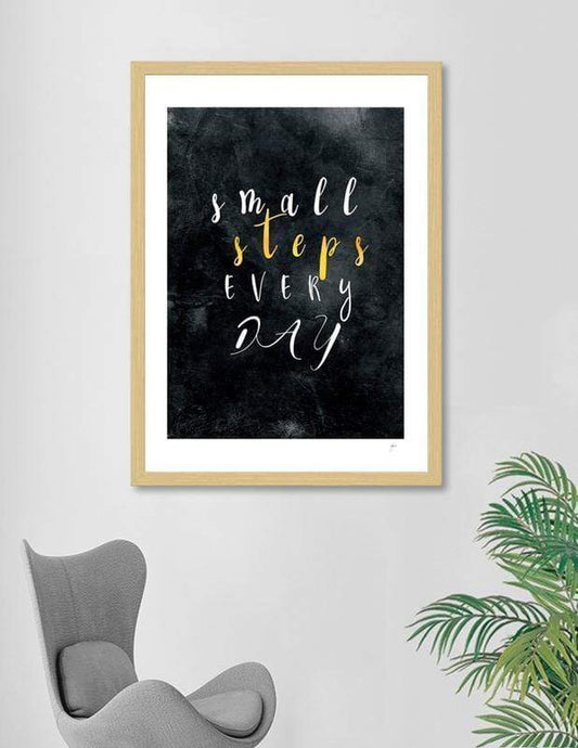 Scorpius Home Decor Small Steps Every Day #motivation #quotes Frame