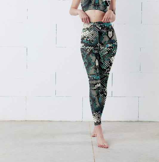 Lavender Millie Women's Clothing Snake Print Leggings, Capris, Shorts