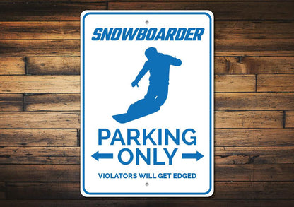 Orchid Eurybia Home Decor Snowboarder Parking Sign