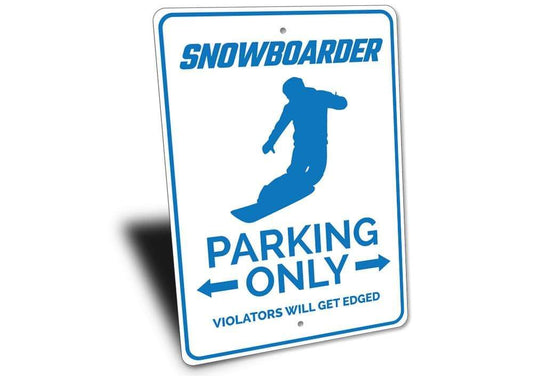 Orchid Eurybia Home Decor Snowboarder Parking Sign