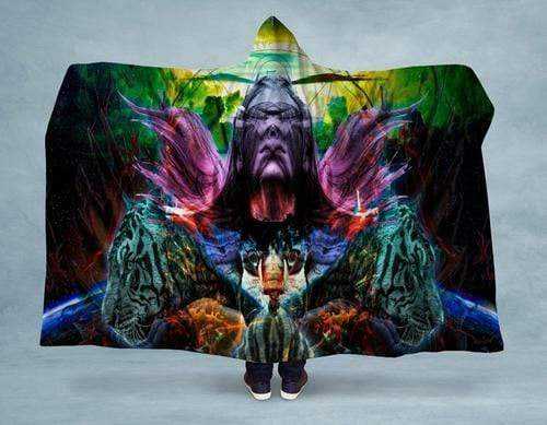 Orange Poppy Women's Clothing 60x40 / Multicolored Spiritual Hooded Blanket