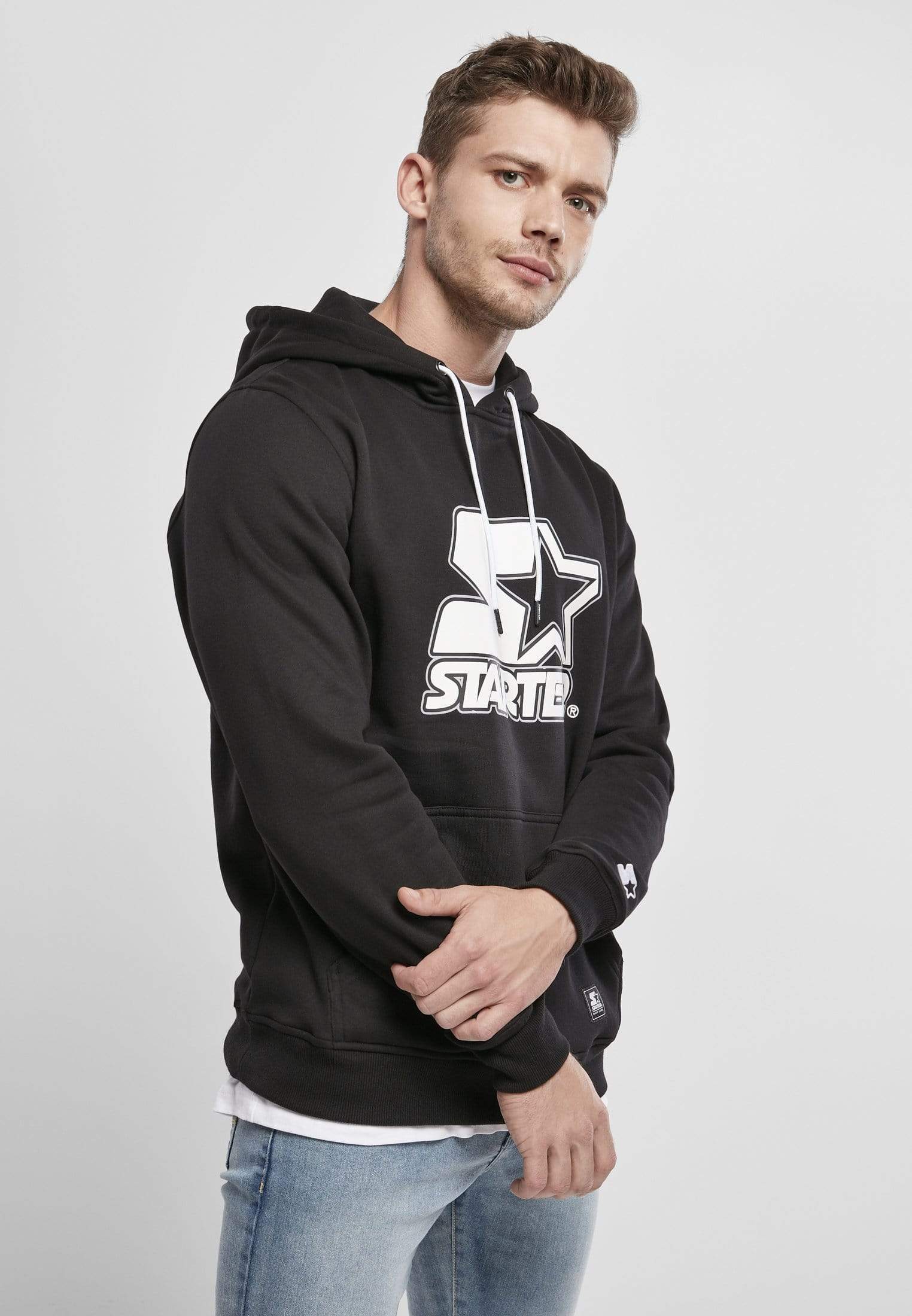 Callisto Men's Clothing Starter Contrast Logo Hoodie