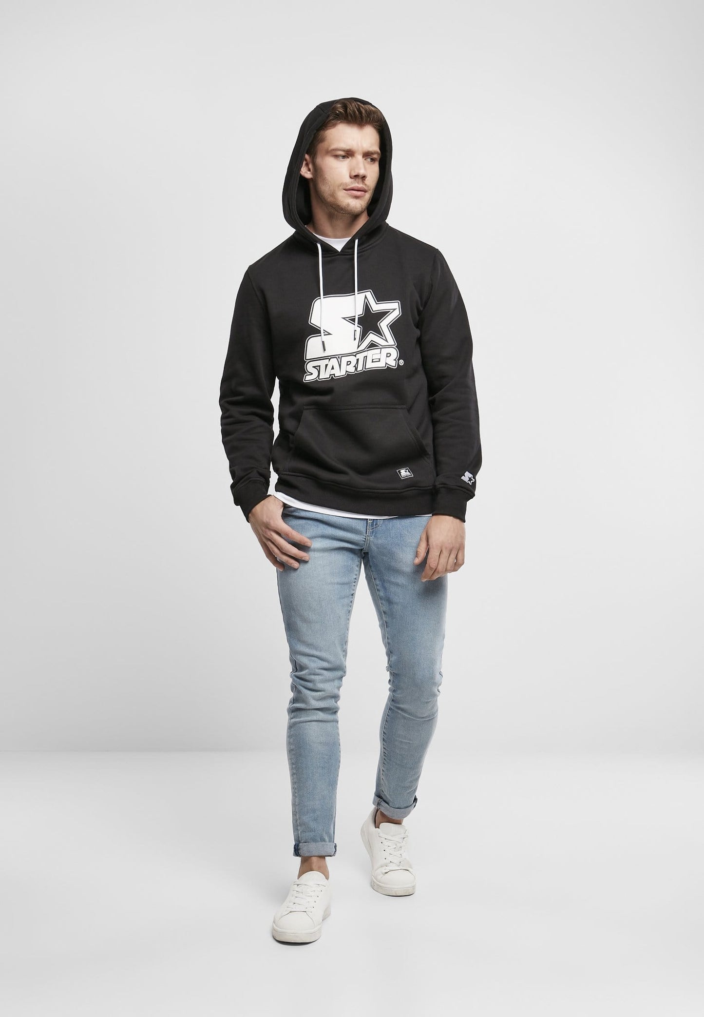 Callisto Men's Clothing Starter Contrast Logo Hoodie