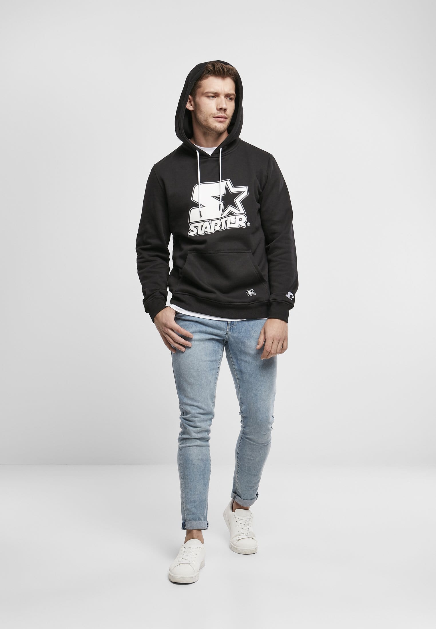 Callisto Men's Clothing Starter Contrast Logo Hoodie