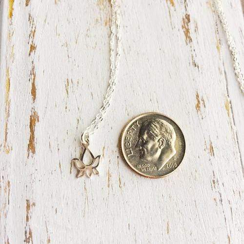 Purple Lily Jewelry & Watches Sterling Silver Lotus Charm Necklace