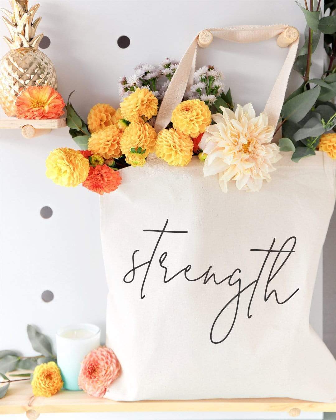 Turquoise Andromeda Totes & Beach Bags Strength Gym Tote Bag