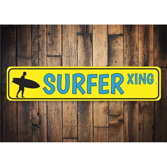 Orchid Eurybia Home Decor Surfer Crossing Sign
