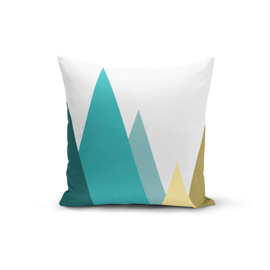 Orange Poppy Textiles & Pillows Teal Mountains Pillow Cover