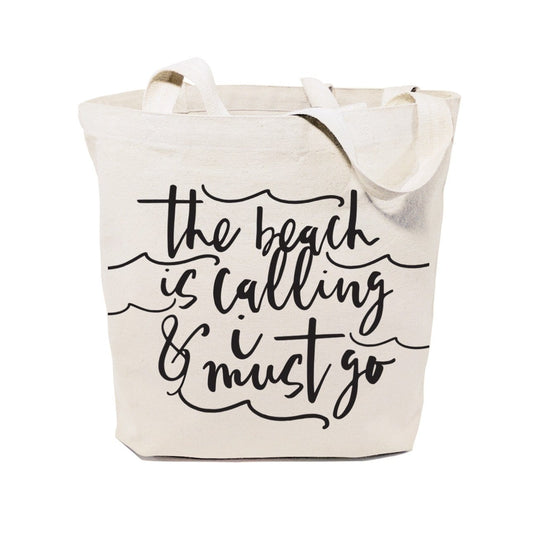 Turquoise Andromeda Totes & Beach Bags The Beach is Calling Canvas Tote Bag