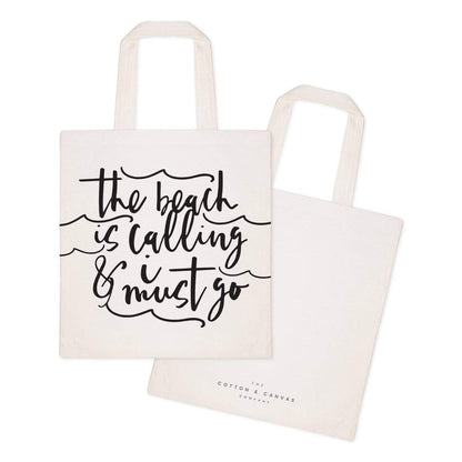 Turquoise Andromeda Totes & Beach Bags The Beach is Calling Canvas Tote Bag