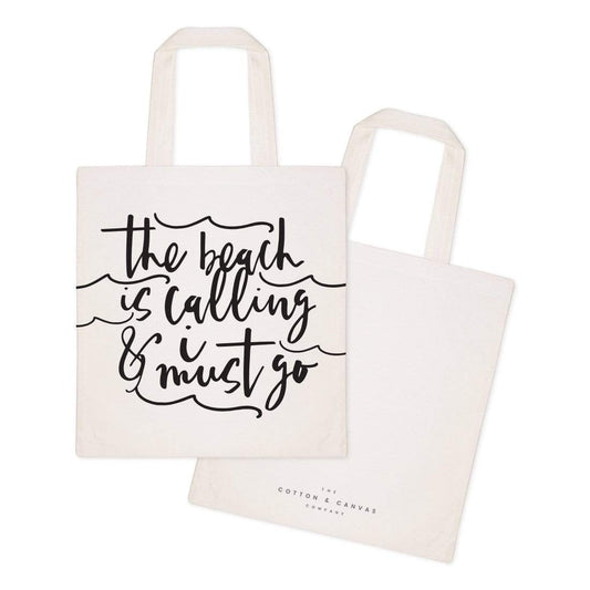 Turquoise Andromeda Totes & Beach Bags The Beach is Calling Canvas Tote Bag