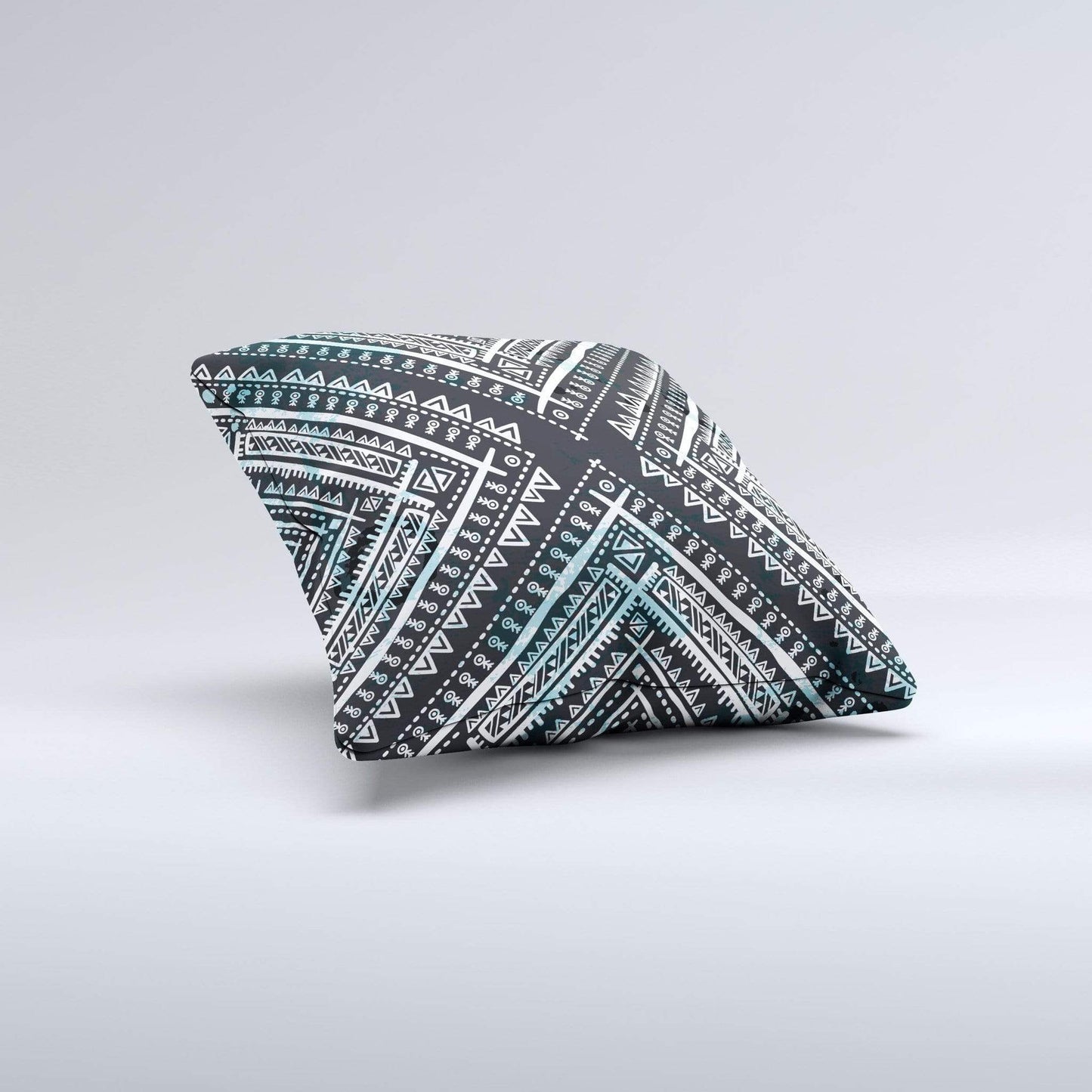 Blue Leto Bags & Wallets The Ethnic Aztec Navy Point ink-Fuzed Decorative Throw Pillow