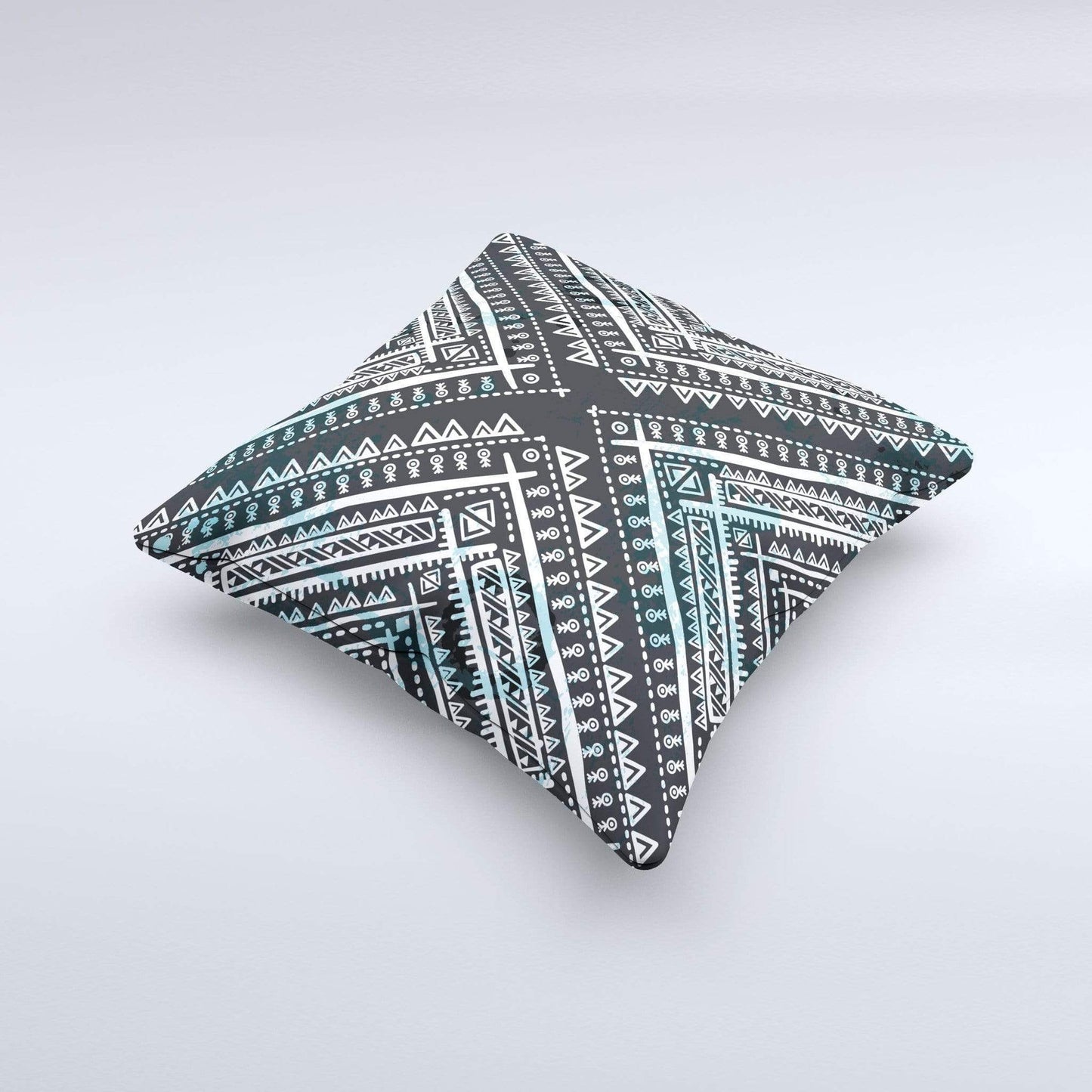 Blue Leto Bags & Wallets The Ethnic Aztec Navy Point ink-Fuzed Decorative Throw Pillow