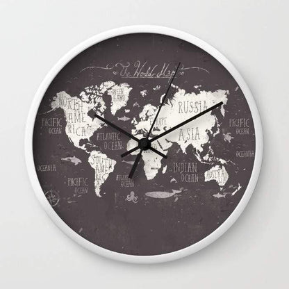Scorpius Clocks The World Map Wall clock