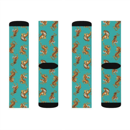 Yellow Pandora Socks Tiger Fun Novelty Socks