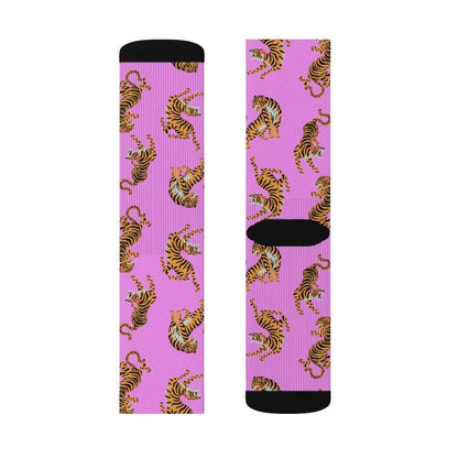 Yellow Pandora Socks Tiger Fun Novelty Socks Pink
