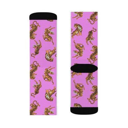 Yellow Pandora Socks Tiger Fun Novelty Socks Pink