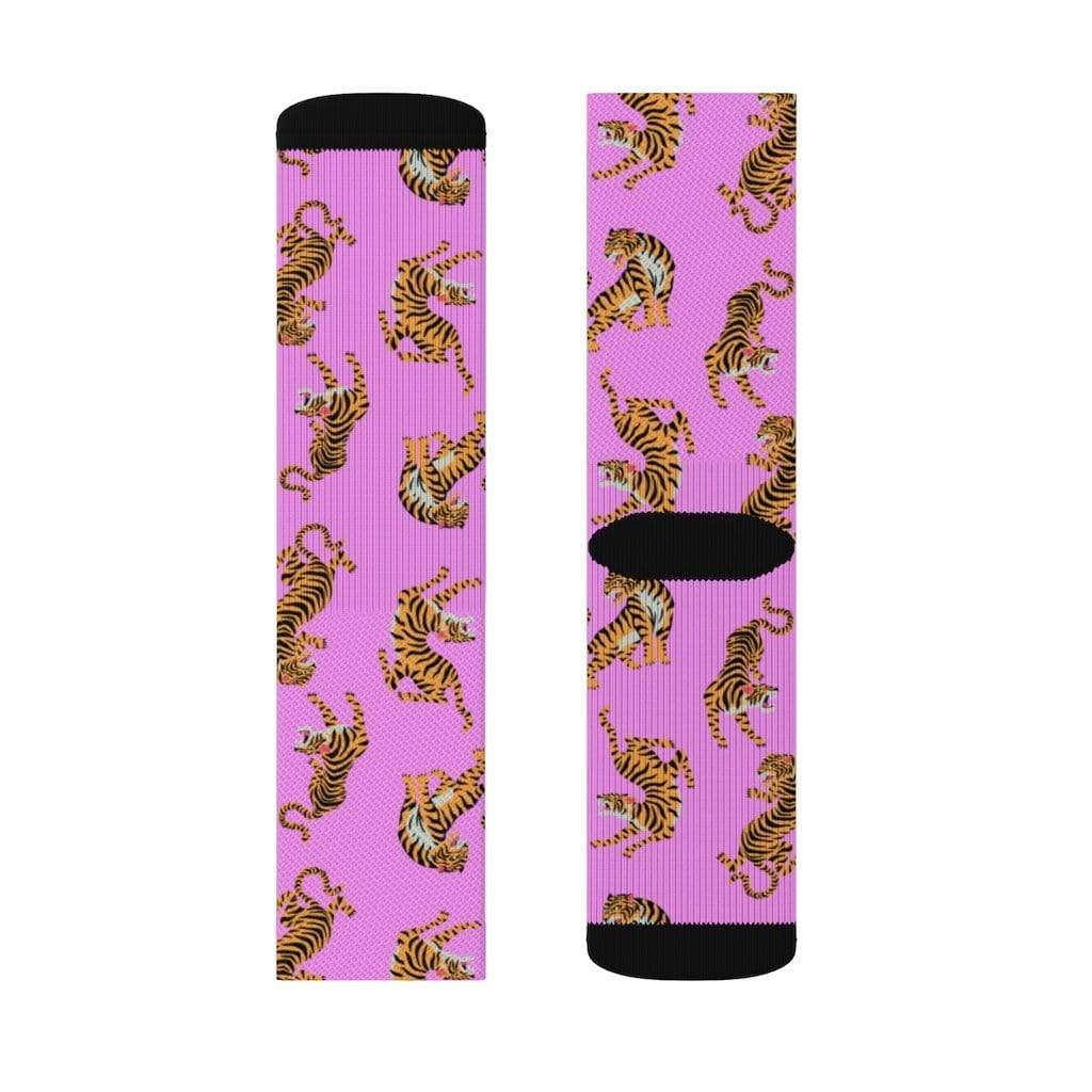 Yellow Pandora Socks Tiger Fun Novelty Socks Pink