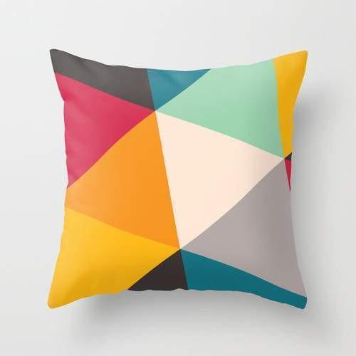 Scorpius Textiles & Pillows Tilting Triangles Pillow