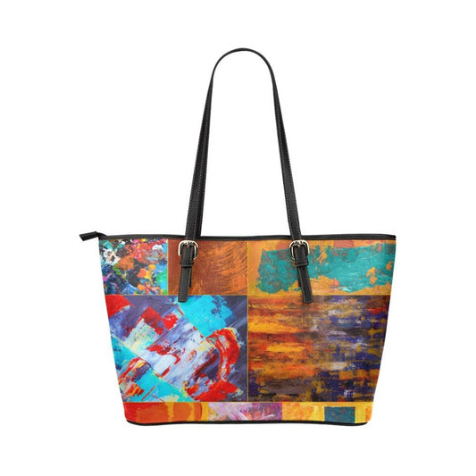 Grey Coco Activewear One Size Tote Bags, Abstract Mixed Color Style Bag