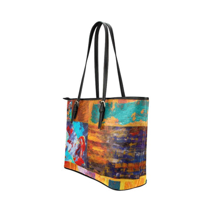 Grey Coco Activewear One Size Tote Bags, Abstract Mixed Color Style Bag
