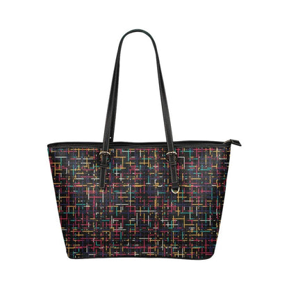Grey Coco Handbags One Size Tote Bags, Black Colorful Stripped Style Bag