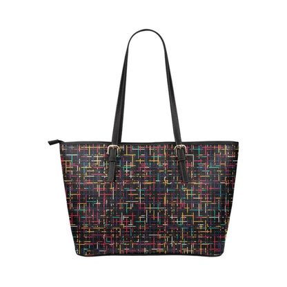 Grey Coco Handbags One Size Tote Bags, Black Colorful Stripped Style Bag